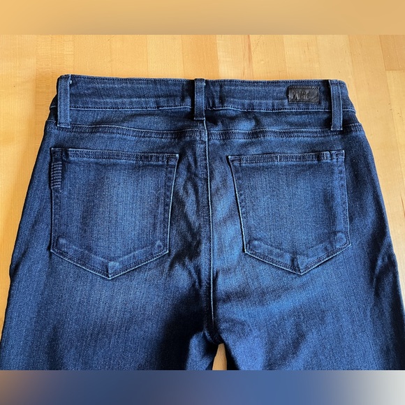 PAIGE 👖Verdugo Crop Skinny Jeans Ladies’ Size 28 Dark Blue Made in USA - Picture 8 of 13